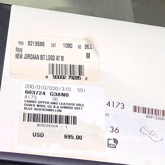 [BNIB] Gucci New Jordaan Wool GG Logo Horsebit Loafer Women 36 - Picture 13 of 14